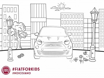  Fiat przygotował kolorowankę z modelem 500